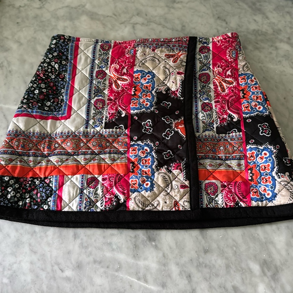 Zara quilted patterned  mini skirt small